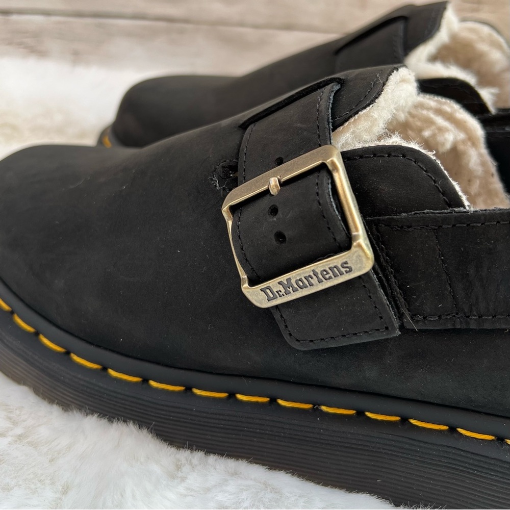 **SOLD NEW Womens Size 7 Dr. Martens Jorge II Fur Lined Slingback Platform Mules - Picture 5 of 12